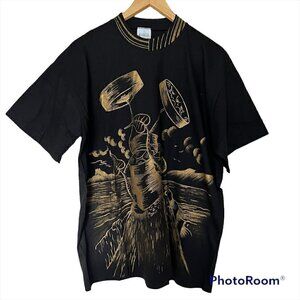 𝅺volcano Sea Themed T Shirt, Hiking Tees, Wilderness Graphic Tee, Size Large